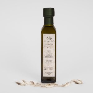 Bomboniera olio 250 ml 5 confetti scatola avana colore nastro a scelta