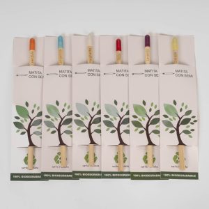 Segnaposto matita con semi piantabile e grafica personalizzata in vari colori