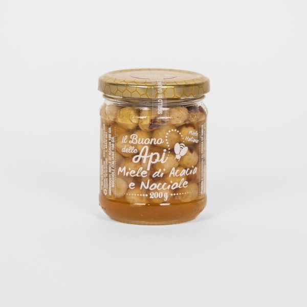 Miele di acacia e nocciole barattolo da 200g