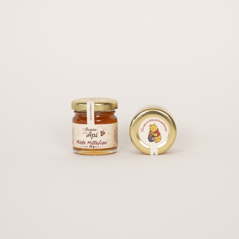 Segnaposto vasetto di miele 50g con grafica Winnie