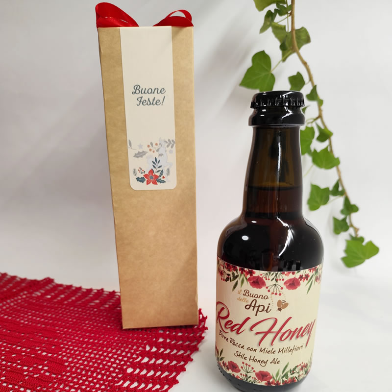 Birra Red Honey al miele in confezione regalo Christmas